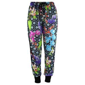 Multicolor Floral Deco Print Jogger Pants
